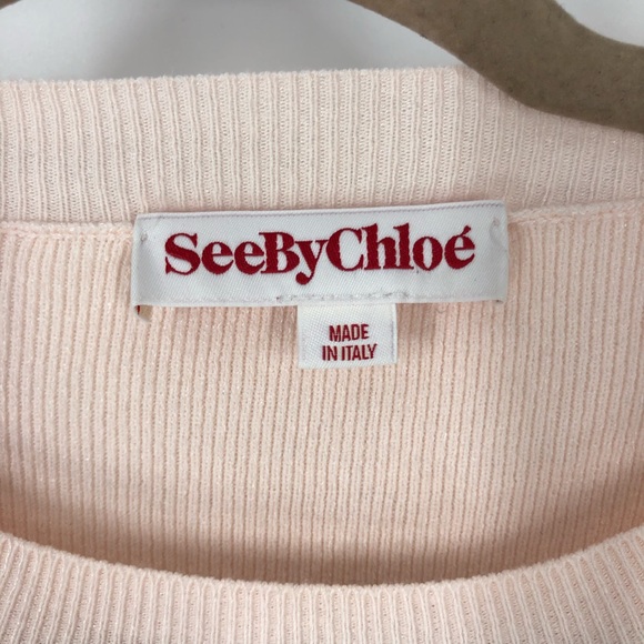 See By Chloe Stripe Knit Sweater Dress Sz S - Picture 4 of 6